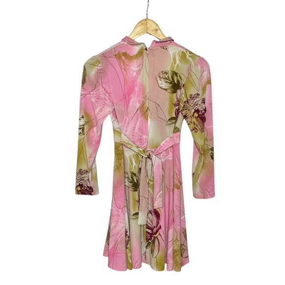 Le Shack by Tracy Feith Pink/Green Floral Tie Dress 4 - Picture 2 of 10
